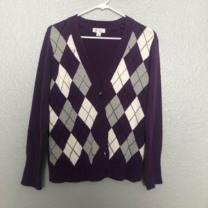 Buttoned V-Neck Sweater